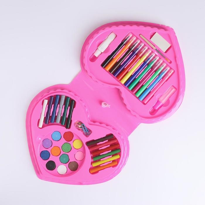 Набор для рисования &laquo;Волшебный котик&raquo; в форме сердца, 41 предмет