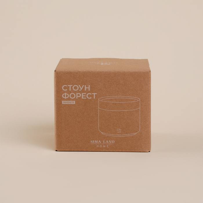 Банка для хранения сыпучих продуктов SL Home &laquo;Стун форест&raquo;, 220 мл, 8,7&times;5,7 см, керамическая, цвет белый