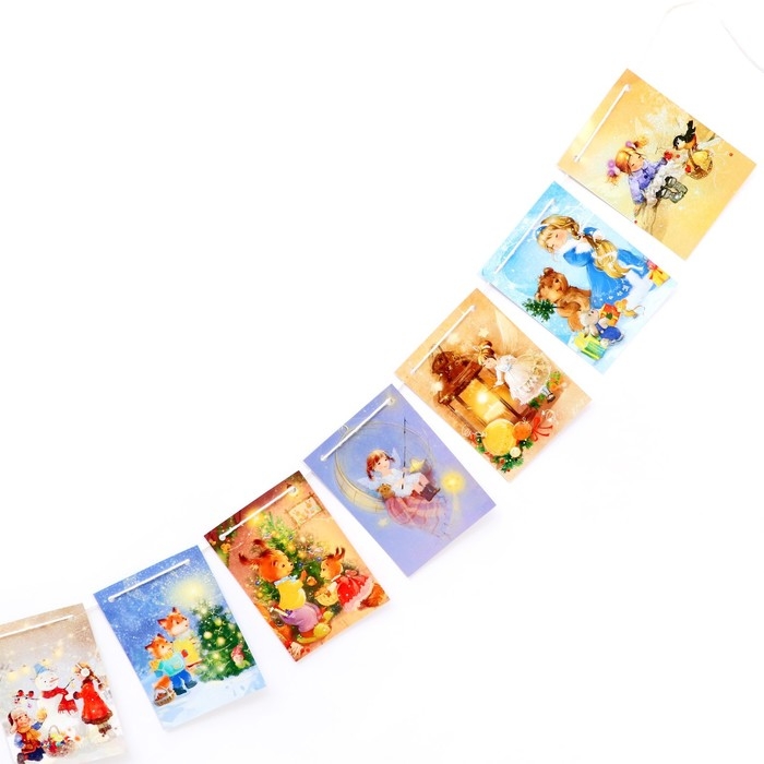 Набор &laquo;Новогодние Флажки&raquo;, 15 флажков