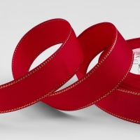 Лента репсовая &laquo;Золотые нити&raquo;, 25 мм &times; 23 &plusmn; 1 м, цвет красный №026