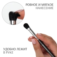 Кисть для макияжа «PREMIUM», 17,3 см, цвет чёрный Кисть для макияжа «PREMIUM», 17,3 см, цвет чёрный