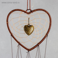 Музыка ветра+ловец снов "Сердце в сердце" 4 трубки 52 см Музыка ветра+ловец снов "Сердце в сердце" 4 трубки 52 см