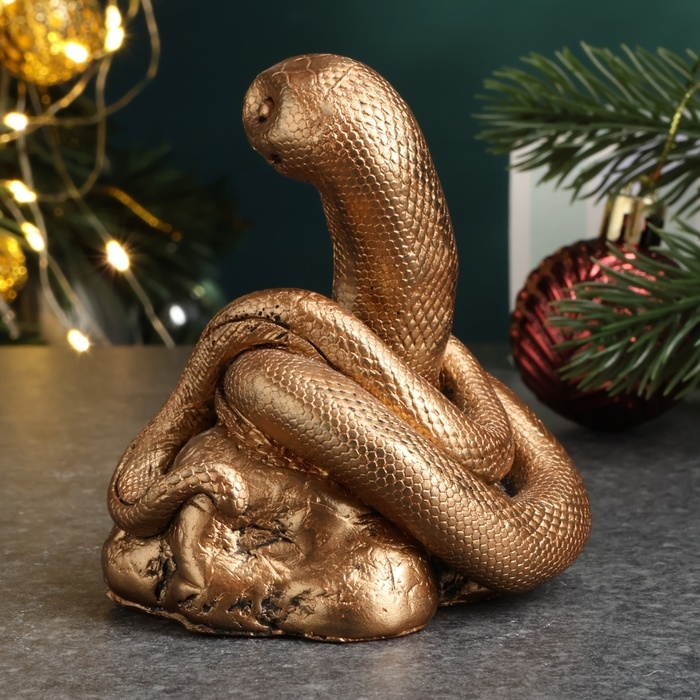 Фигура Фигура "Змея Зена" бронза, 10х10х10см