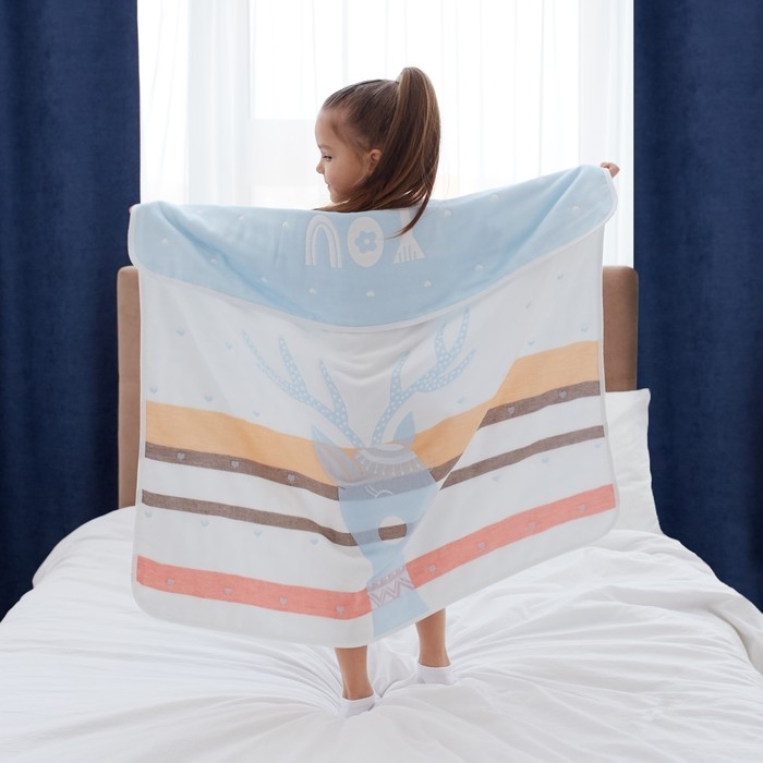 Полотенце детское Крошка Я "Magic" 95х100&plusmn;5 см, цвет голубой, 100% хлопок, 280 г/м2