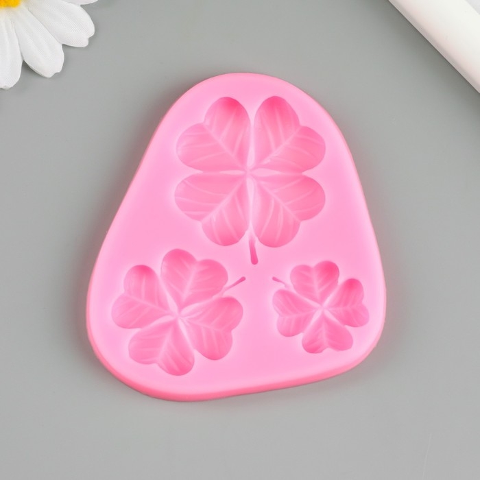 Молд силикон Молд силикон "Клевер" 3 предмета 7,2х8,4х0,7 см