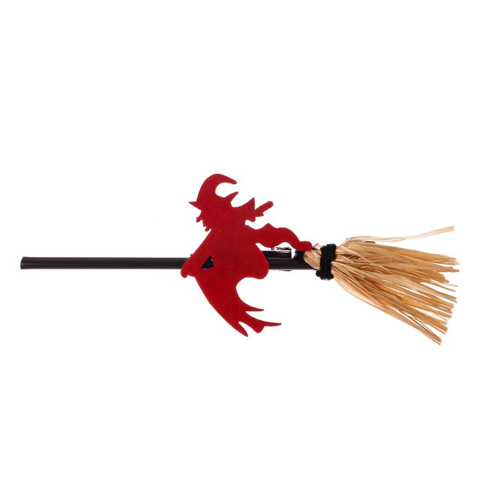 Зажим для волос Зажим для волос "Ведьма на метле", цвета МИКС