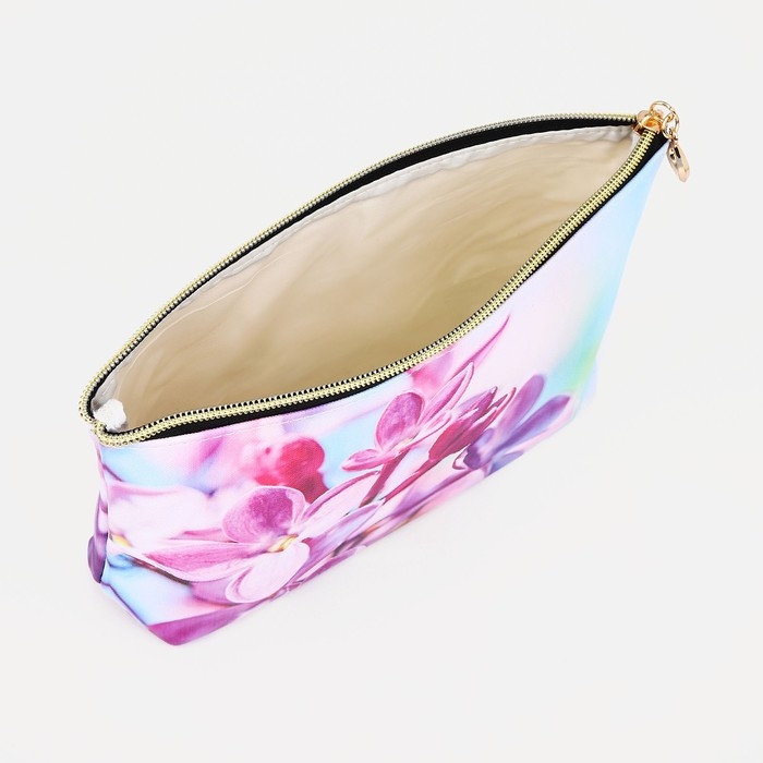 Косметичка на молнии, цвет белый/розовый/голубой Косметичка на молнии, цвет белый/розовый/голубой