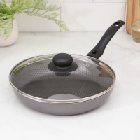 Сковорода Discovery, d=24 см, стеклянная крышка, съёмная ручка, антипригарное покрытие, цвет серый Сковорода Discovery, d=24 см, стеклянная крышка, съёмная ручка, антипригарное покрытие, цвет серый