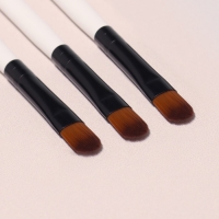 Набор кистей для макияжа, 3 предмета, цвет белый/чёрный