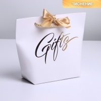Пакет подарочный, упаковка, &laquo;Gifts&raquo;, 14 х 17 х 7 см