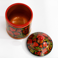 Кадочка, средняя, 9×14 см, хохлома, микс Кадочка, средняя, 9×14 см, хохлома, микс