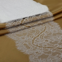 Кружево реснички, 280 мм &times; 3 &plusmn; 0,5 м, цвет белый