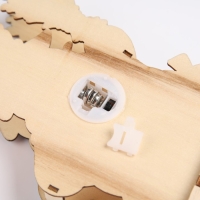 Светодиодная фигура &laquo;Снеговик с подарками&raquo; 13 &times; 20 &times; 2.5 см, дерево, батарейки LR1130х3 (в комплекте), свечение тёплое белое