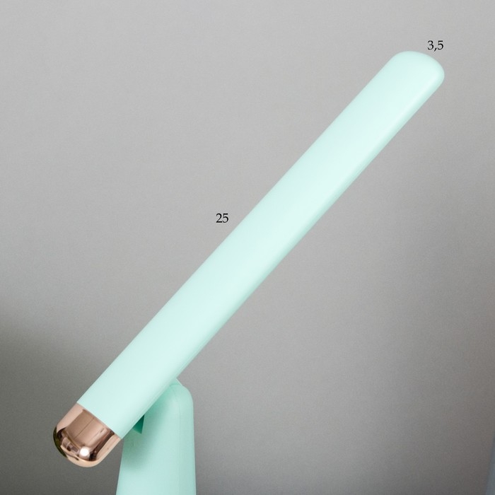 Лампа настольная Лампа настольная "Страйк" LED 3 режима 1,5Вт USB зеленый 6,8х6,8х28,5 см RISALUX