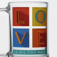 Кружка стеклянная &laquo;Фитнес&raquo;, 320 мл, рисунок МИКС