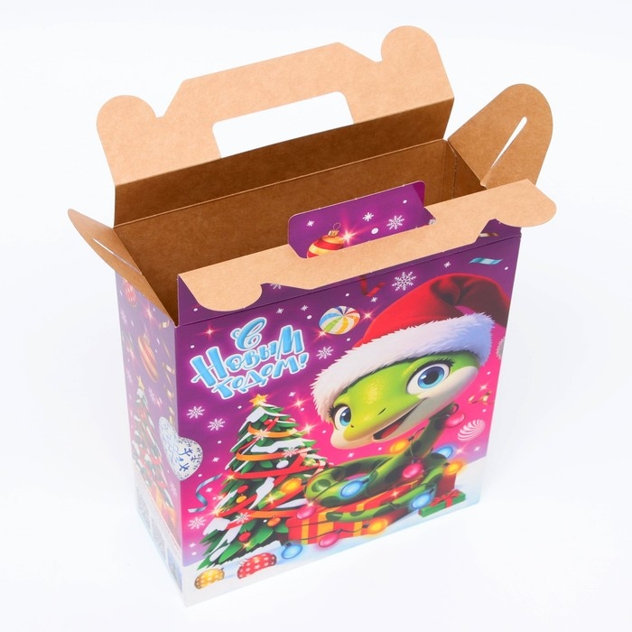 Новый год. Подарочная коробка новогодняя Серпантинки 17 х 7 х 25,5 см. Новый год. Подарочная коробка новогодняя Серпантинки 17 х 7 х 25,5 см.