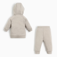 Костюм: толстовка и брюки Крошка Я Street style, рост 62-68 см, бежевый