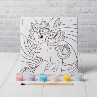 Картина по номерам для детей «Волшебный единорог», 15 х 15 см Картина по номерам для детей «Волшебный единорог», 15 х 15 см