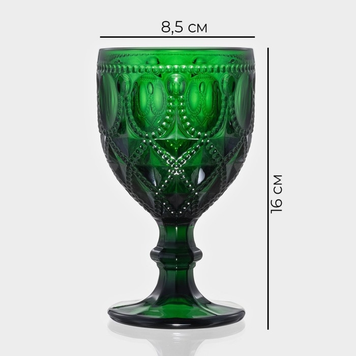 Набор бокалов из стекла Magistro &laquo;Варьете&raquo;, 320 мл, 6 шт, цвет зелёный