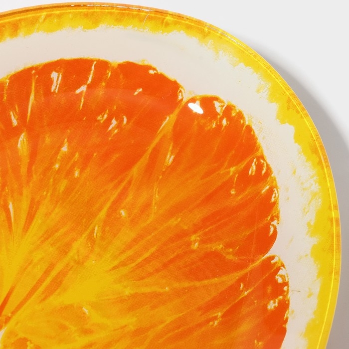 Блюдо сервировочное стеклянное овальное Доляна «Сочный апельсин», 24,5×15 см, цвет оранжевый Блюдо сервировочное стеклянное овальное Доляна «Сочный апельсин», 24,5×15 см, цвет оранжевый