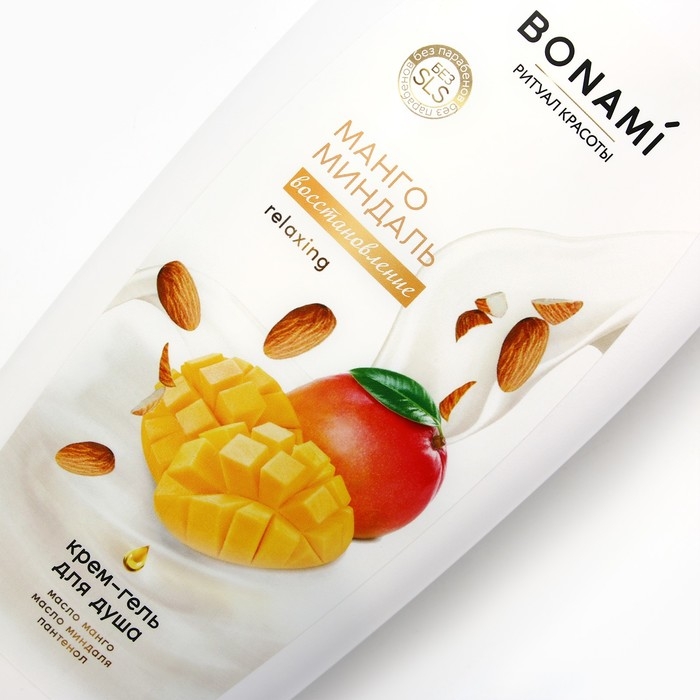 Гель для душа с пантенолом, восстановление, 750 мл, аромат манго и миндаля, BONAMI Гель для душа с пантенолом, восстановление, 750 мл, аромат манго и миндаля, BONAMI