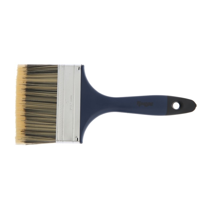 Кисть плоская ТУНДРА, искусственная щетина, пластиковая рукоятка, 4 Кисть плоская ТУНДРА, искусственная щетина, пластиковая рукоятка, 4", 100 мм