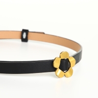 Ремень женский, ширина 1 см, пряжка металл, цвет чёрный Ремень женский, ширина 1 см, пряжка металл, цвет чёрный