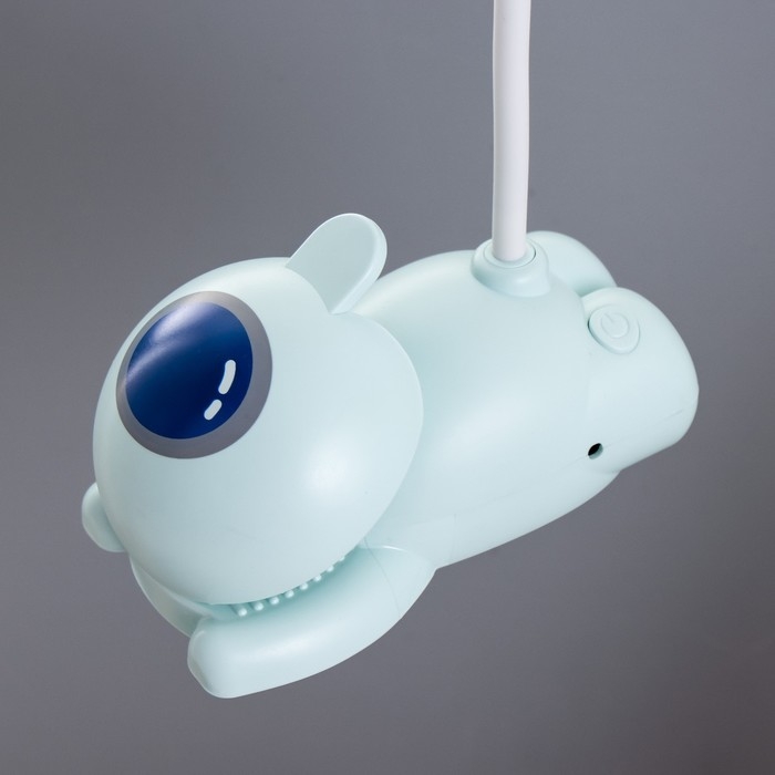 Настольная лампа "Робот" LED 5Вт USB АКБ лазурный 11,8х7,8х31 см RISALUX