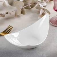 Блюдо фарфоровое овальное Wilmax, 19,5&times;11 см, цвет белый