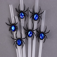 Трубочки для коктейля «Паук», в наборе 6 шт., цвета МИКС Трубочки для коктейля «Паук», в наборе 6 шт., цвета МИКС