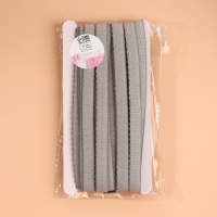 Резинка становая, с ажурным краем, 10 мм, 10 &plusmn; 0,5 м, цвет серый