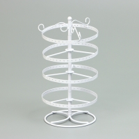 Подставка для украшений «Вертушка», 4 яруса, металл, 15×15×35см, цвет белый Подставка для украшений «Вертушка», 4 яруса, металл, 15×15×35см, цвет белый