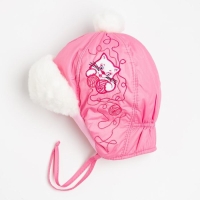 Шапка &laquo;Китти&raquo; для девочки, цвет розовый, размер 44