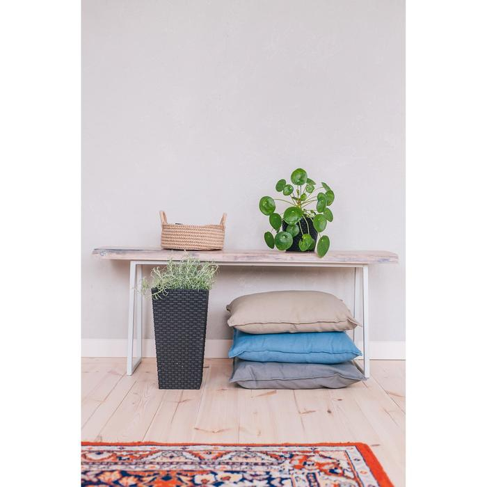 Кашпо для цветов со вставкой &laquo;Ротанг&raquo;, вставка 4,9 л, цвет коричневый