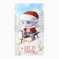 Полотенце Этель Let it snow 40х73 см, 100% хл, саржа 190 г/м2
