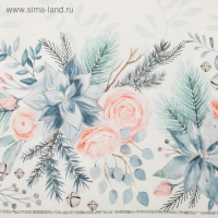 Скатерть "Этель" Christmas flowers 149х250см c ГМВО, 100%хл, 190 г/м2