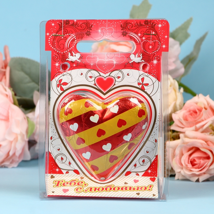 Кондитерское изделие Кондитерское изделие "Сердце" в подарочной сумочке, 60 г