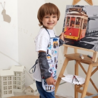 Фартук с нарукавниками детский Этель &laquo;Весёлый алфавит&raquo;, 49 х 39 см