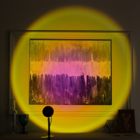 Световой прибор &laquo;Закат&raquo; на ножке, 5 картриджей, свечение тёплое белое, 5 В