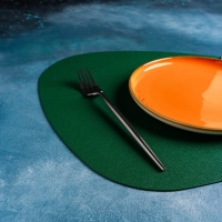 Салфетка сервировочная на стол Доляна &laquo;Тэм&raquo;, 44&times;35,5 см, цвет зелёный