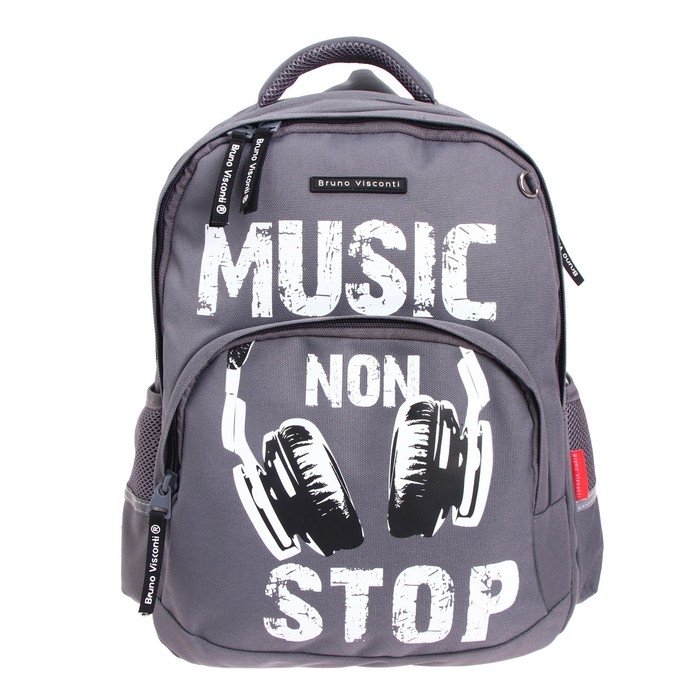 Рюкзак молодежный Bruno Visconti 40 x 30 x 17 см, Music, пенал в подарок