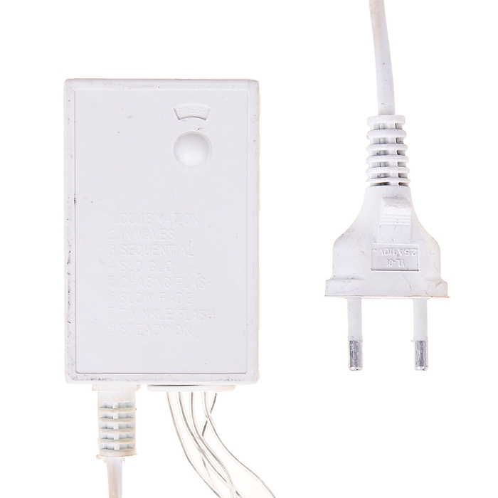 Гирлянда &laquo;Бахрома&raquo; 4 &times; 0.6 м, IP44, прозрачная нить, 180 LED, свечение фиолетовое, 8 режимов, 220 В