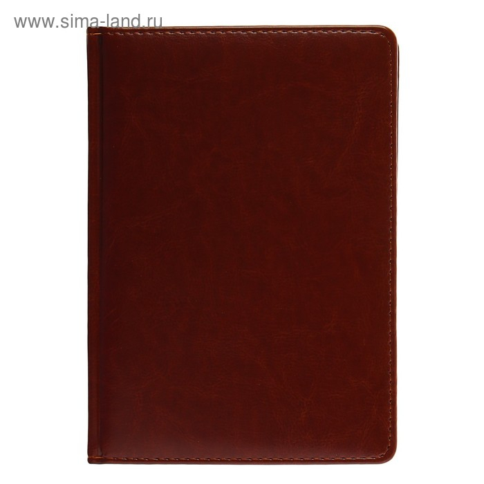 Ежедневник недатированный А5+, 136 листов Sidney Nebraska, твёрдая обложка, искусственная кожа, золотой срез, коричневый