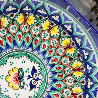 Ляган Риштанская Керамика "Узоры", 25 см, квадратный, синий Ляган Риштанская Керамика "Узоры", 25 см, квадратный, синий