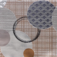 Клеёнка на стол на тканевой основе &laquo;Пузыри&raquo;, рулон 20 метров, ширина 137 см, толщина 0,25 мм, цвет серый