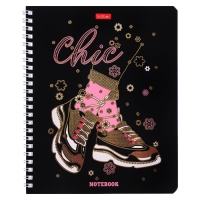 Тетрадь 48 листов в клетку на гребне "Модные штучки", обложка мелованный картон, матовая ламинация, 3D фольга, блок офсет 65г/м2, 4 вида МИКС Тетрадь 48 листов в клетку на гребне "Модные штучки", обложка мелованный картон, матовая ламинация, 3D фольга, блок офсет 65г/м2, 4 вида МИКС