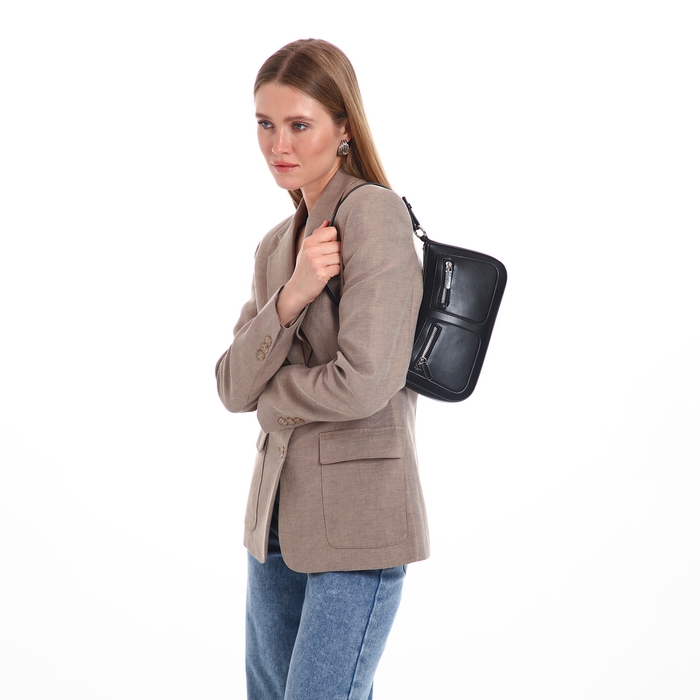 Сумка женская TEXTURA, маленький размер, цвет чёрный Сумка женская TEXTURA, маленький размер, цвет чёрный