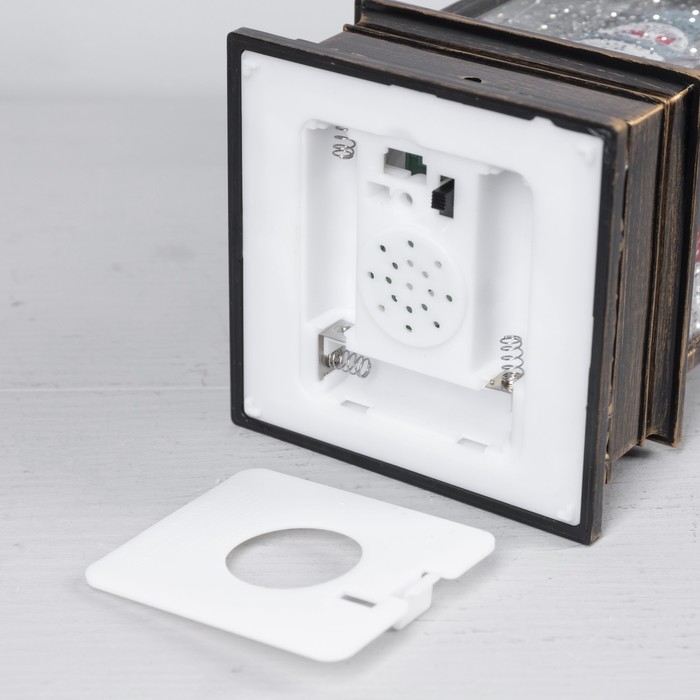 Светодиодная фигура &laquo;Фонарь с девочкой и снеговиком&raquo; 10 &times; 27 &times; 10 см, пластик, батарейки ААх3 (не в комплекте), USB, свечение тёплое белое