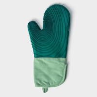 Рукавица для горячего с манжетой Доляна «Профи» силикон, 34×17,5×2см, цвет зелёный Рукавица для горячего с манжетой Доляна «Профи» силикон, 34×17,5×2см, цвет зелёный