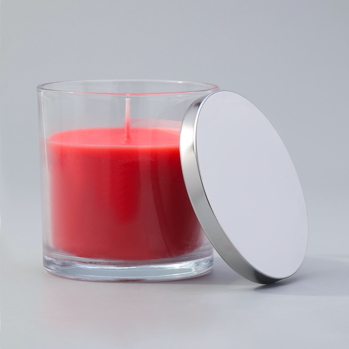 Свеча ГИГАНТ ароматическая в стакане Свеча ГИГАНТ ароматическая в стакане "Сладкая земляника", соевый воск, 10х10 см